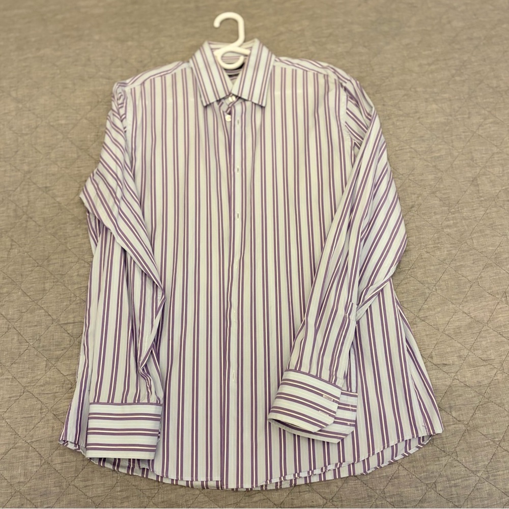 Boss Purple Striped Men's Shirt